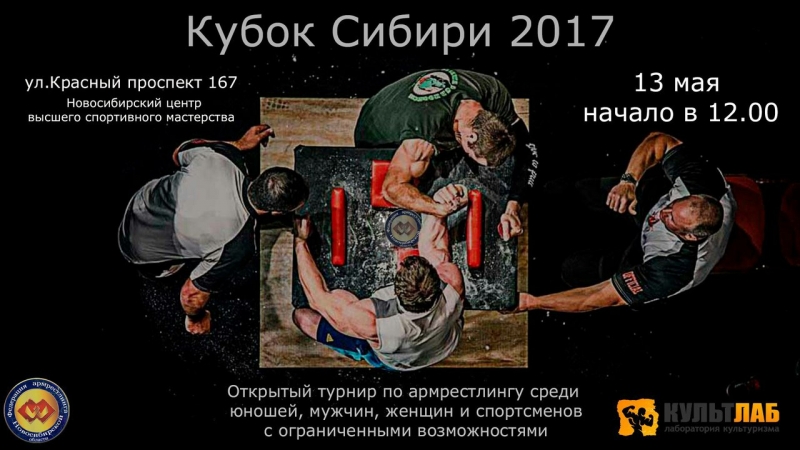 Открытого турнира по армрестлингу Кубок Сибири