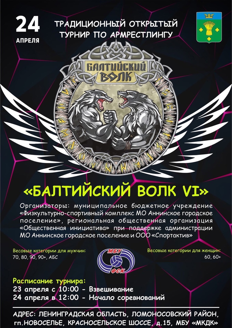 Турнир по армрестлингу Балтийский Волк Vl