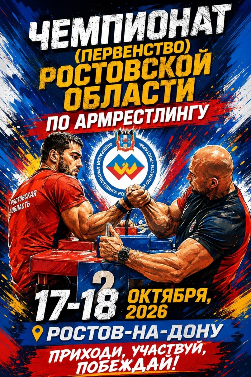 Первенство и Чемпионат Ростовской области по армрестлингу 2026г
